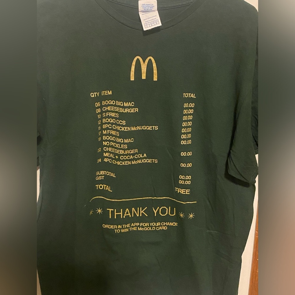 McDonald’s App Receipt Crew Shirt
